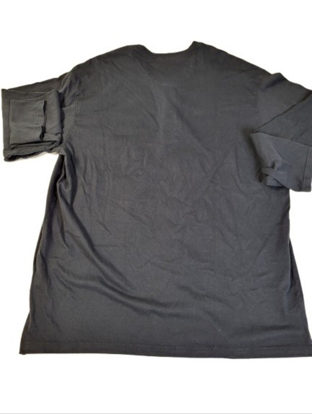 Duluth Trading Co Relaxed Fit Longtail T Shirt Navy Blue Henley Cotton Size XL - Picture 2 of 8